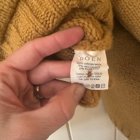 Doen Risette Cardigan Mustard Size Small Wool - Picture 2 of 4